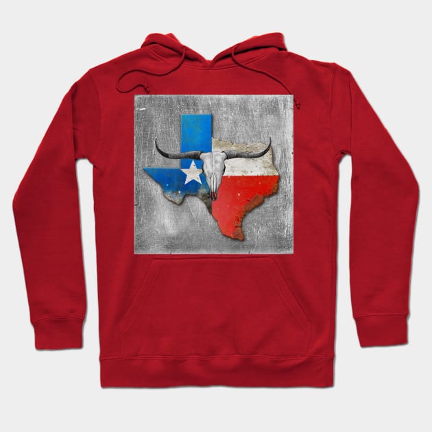 Longhorn Texas Map Hoodie by Dual Rogue